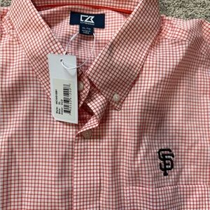 San Francisco Giants Cutter & Buck Red Casual Button Down Shirt